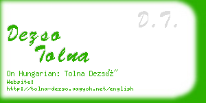 dezso tolna business card